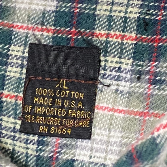 XL Flannel LOVE Hearts Repurposed Shirt Shacket Embroidered Top Bleached Vintage - Picture 12 of 13